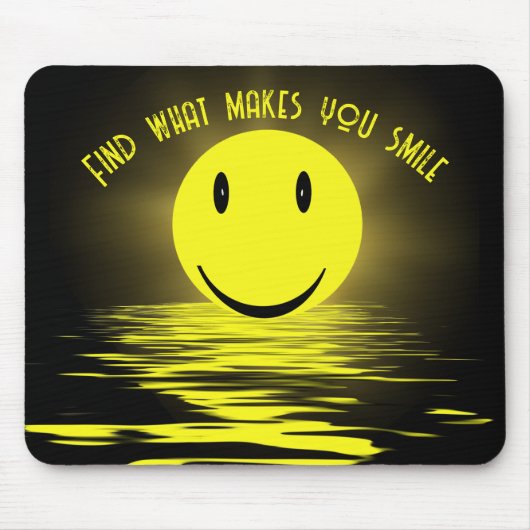 Zonnig gezicht in rimpels muismat (Voorkant)