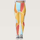 Zonnig glanzend zonnestralen ontwerp leggings (Voorkant)