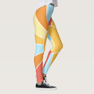Zonnig glanzend zonnestralen ontwerp leggings