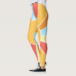 Zonnig glanzend zonnestralen ontwerp leggings