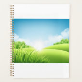 Zonnig groen veld landschap planner (Voorkant)