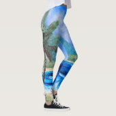 Zonnig Hawaii Beach Schilderij Tropisch Paradijs P Leggings (Rechts)