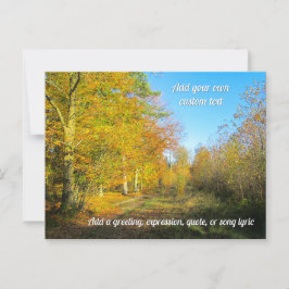 Zonnig herfstbos - Gepersonaliseerd Briefkaart
