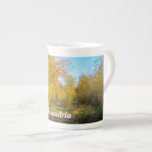 Zonnig herfstbos - gepersonaliseerd porselein kop (Voorkant rechts)