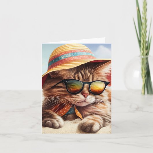 Zonnig Kat Kaart (Voorkant)