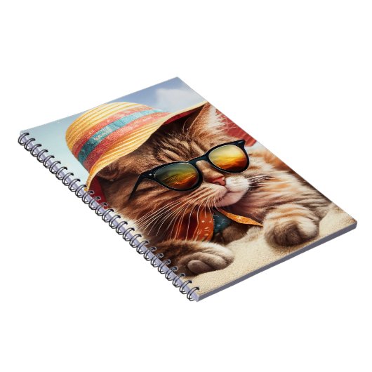 Zonnig Kat Notitieboek (Rechterzijde)