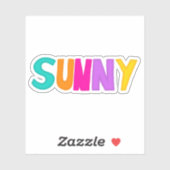 Zonnig Kleurrijk Zomer Lettering Design Sticker (Vel)