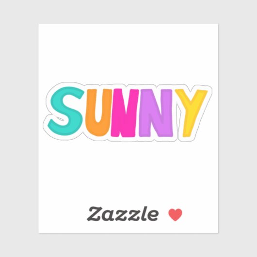 Zonnig Kleurrijk Zomer Lettering Design Sticker (Vel)