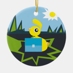 Zonnig Konijn Keramisch Ornament