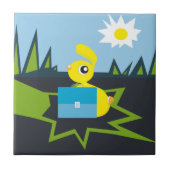 Zonnig Konijn Tegeltje (Voorkant)