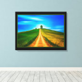Zonnig Landschap Canvasprint Canvas Afdruk (Insitu (Houten vloer))