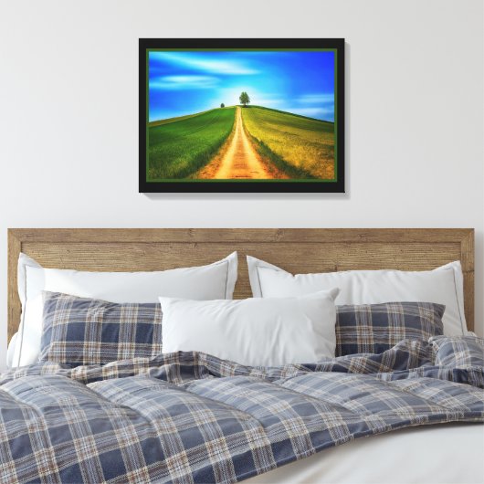 Zonnig Landschap Canvasprint Canvas Afdruk (Insitu (Slaapkamer))