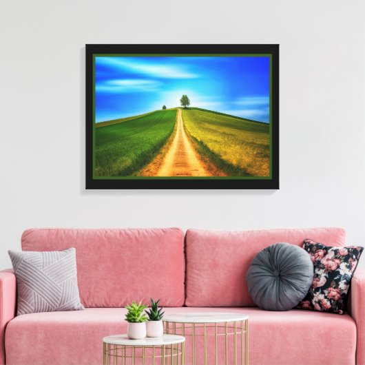 Zonnig Landschap Canvasprint Canvas Afdruk (Insitu (Woonkamer))