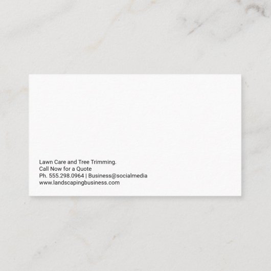 Zonnig Landschap | Groene Begroeiing Visitekaartje (Achterkant)