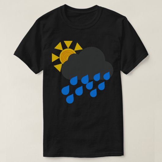 Zonnig met douches t-shirt (Design voorkant)