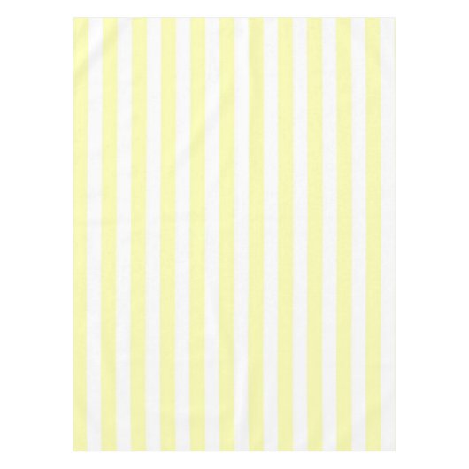 Zonnig nautisch pastelgeel strepenpatroon tafelkleed (Voorkant)