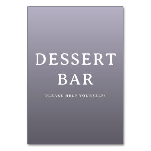 Zonnig Paars Minimalistisch Bord voor een Dessertb Kaart