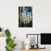 Zonnig pijnbosbos poster (Thuiskantoor)