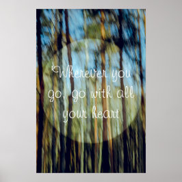 Zonnig pijnbosbos poster