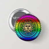 Zonnig Ronde Button 5,7 Cm (Voorkant /achterkant)
