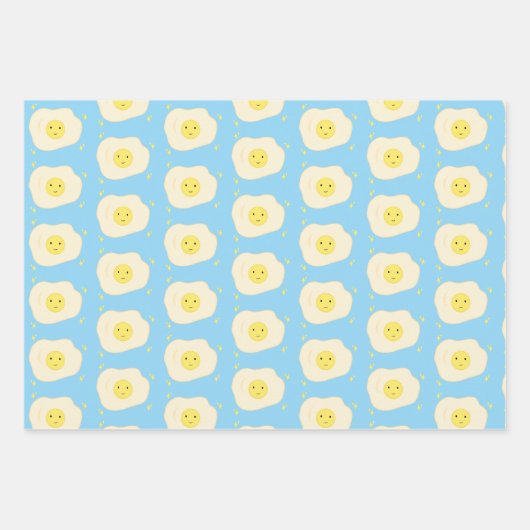 Zonnig Side Up Ei Wrapping Papier Inpakpapier Vel (Voorkant 3)