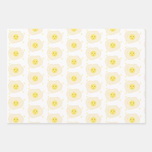 Zonnig Side Up Ei Wrapping Papier Inpakpapier Vel (Voorkant)