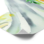 Zonnig Sinaasappel, Bruids Cascading Bouquet 2, Poster (Hoek)