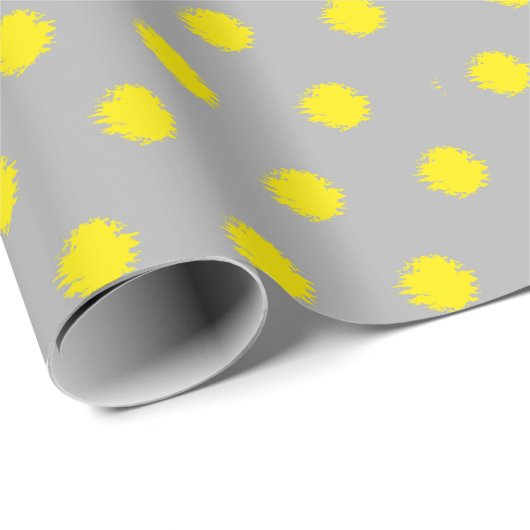 Zonnig Spatten Polka Dot Patroon Cadeaupapier (Rol Hoek)