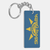 Zonnig strand BULGARIJE aangepaste tekst & kleur s Sleutelhanger (Voorkant Links)