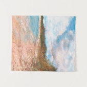 Zonnig Strand Dag Blauwe Hemel Puffy Wolken Schild Wandkleed (Voorkant (horizontaal))