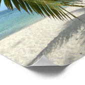 Zonnig strand in de Bahama's Poster (Hoek)