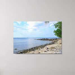 Zonnig Strand Landschap Reis Fotografie Canvas Afdruk