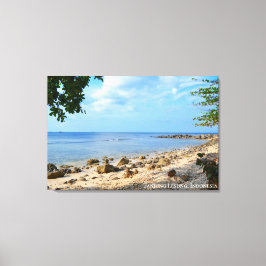 Zonnig strand landschap reisfotografie canvas afdruk