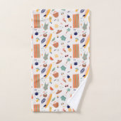 Zonnig strand leuk patroon bad handdoek (Handdoek)