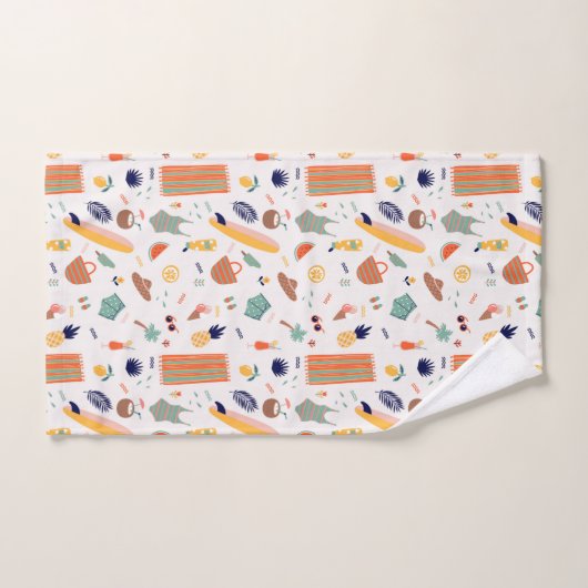 Zonnig strand leuk patroon bad handdoek (Handdoek)