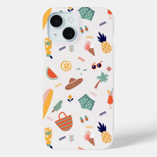 Zonnig strand leuk patroon Case-Mate iPhone case (Achterkant)