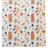 Zonnig strand leuk patroon douchegordijn (Voorkant)