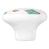 Zonnig strand leuk patroon keramische knop (Zijkant)