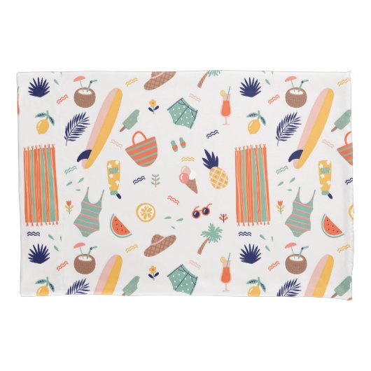 Zonnig strand leuk patroon kussensloop (Voorkant-Links)