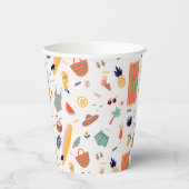 Zonnig strand leuk patroon papieren bekers (Links)
