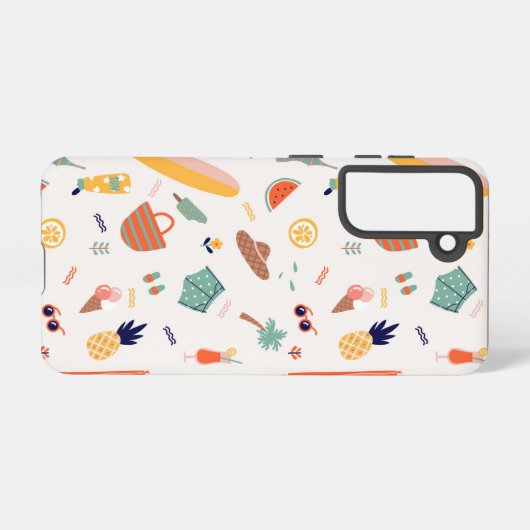 Zonnig strand leuk patroon samsung galaxy hoesje (Achterkant horizontaal)