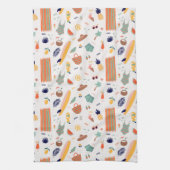 Zonnig strand leuk patroon theedoek (Verticaal)