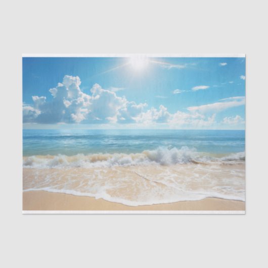 Zonnig strandtafereel tissuepapier (Voorkant)