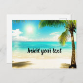  zonnig strandterrein briefkaart (Voorkant / Achterkant)