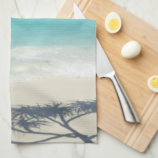 Zonnig Tropisch Strand Oceaan Paradijs Theedoek (Quarter Fold)