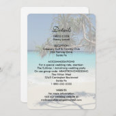 Zonnig tropisch strand Ocean Paradise bruiloft det Kaart (Voorkant / Achterkant)