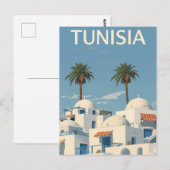 Zonnig Tunesië Kustzicht Briefkaart (Voorkant / Achterkant)