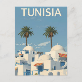 Zonnig Tunesië Kustzicht Briefkaart
