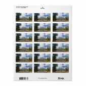 Zonnig Uitzicht van Grand Teton Mountain Etiket (Full Sheet)