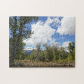 Zonnig Uitzicht van Grand Teton Mountain Legpuzzel (Horizontaal)
